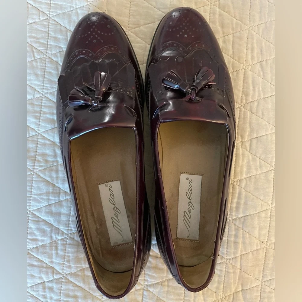 Mezlan‎ Made in Italy Antonio Cordovan Kiltie Tassel Loafers Size 10